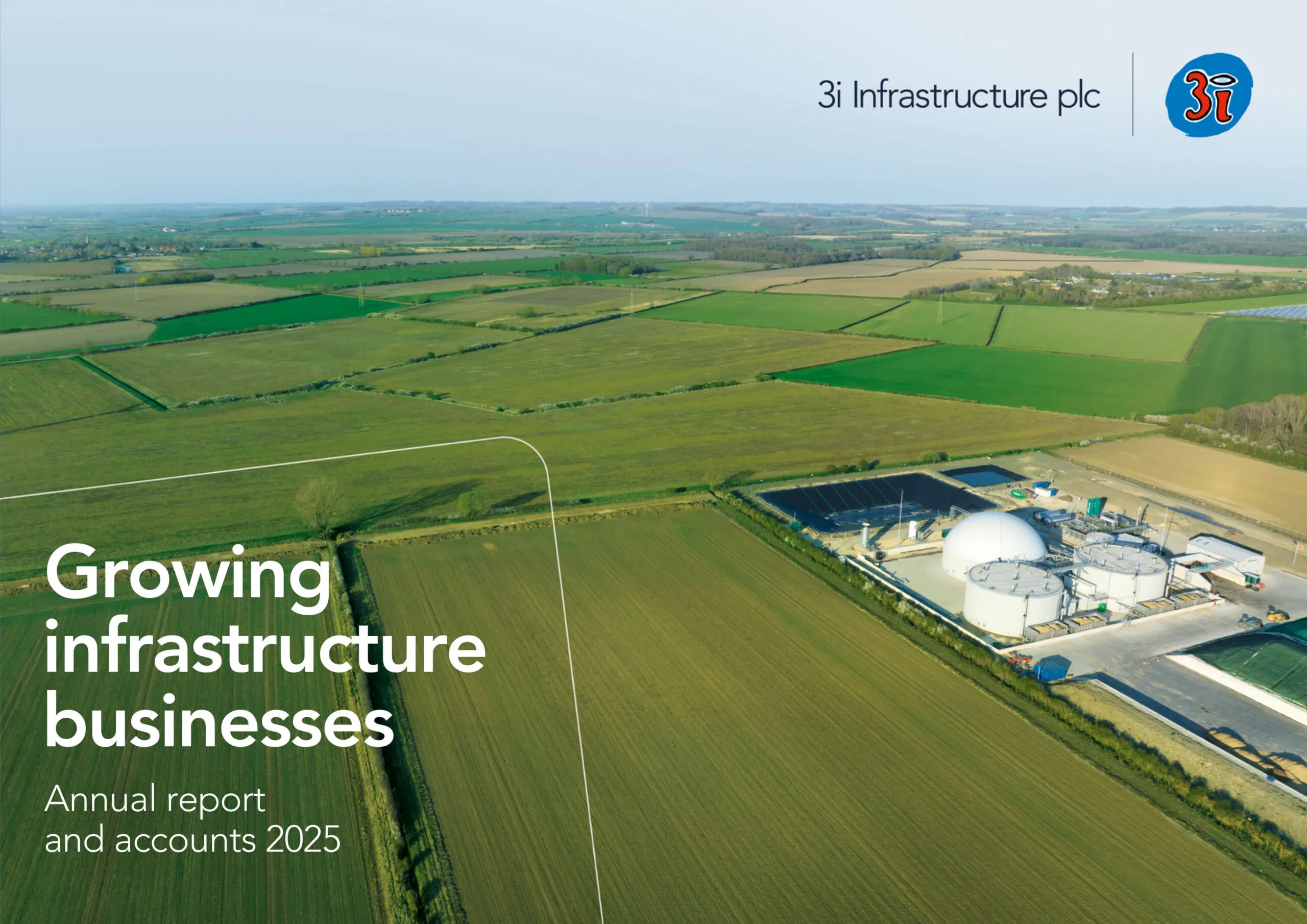 3i Group Annual Report 2024/25 cover highlighting infrastructure investment and data-driven reporting.