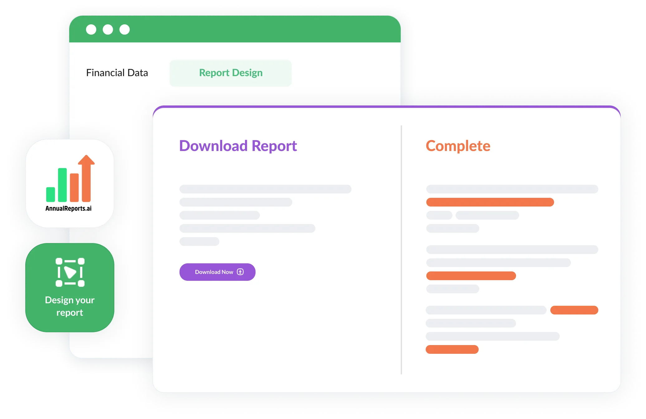 Create an annual report using AnnualReports.ai for writing and translation, then export it for final design.